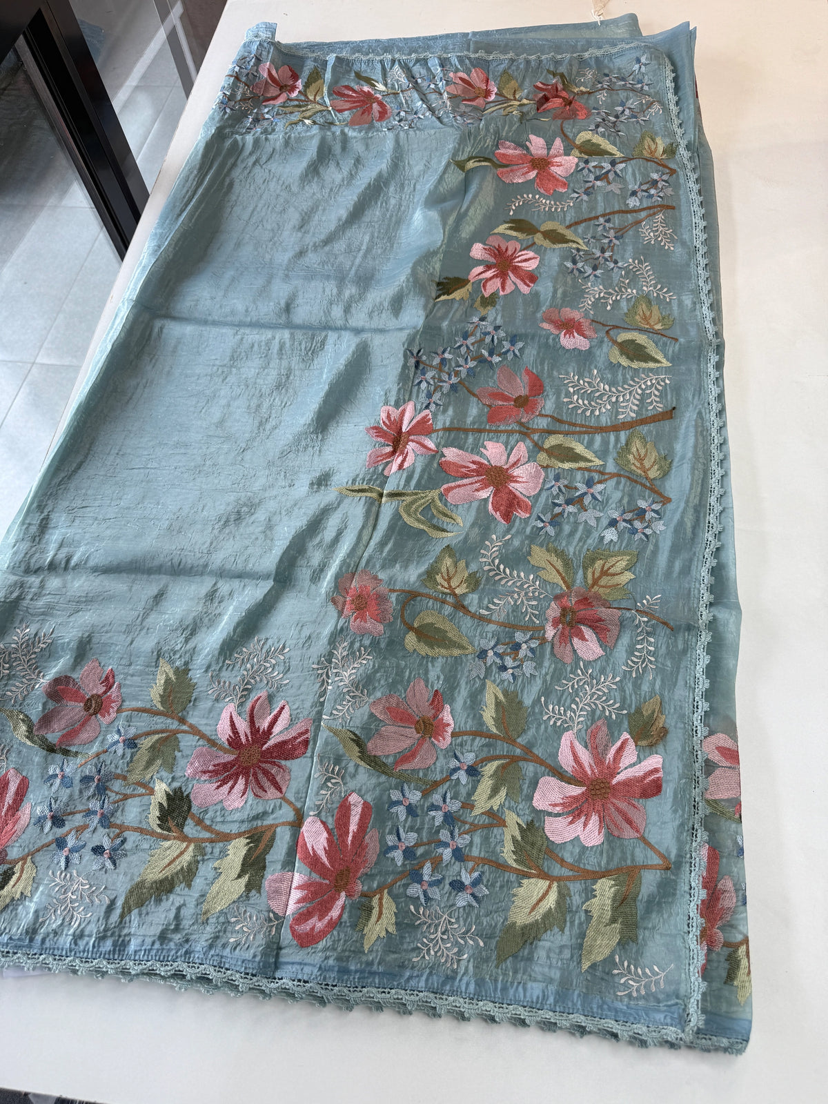 Crushed Organza saree/ 1036C