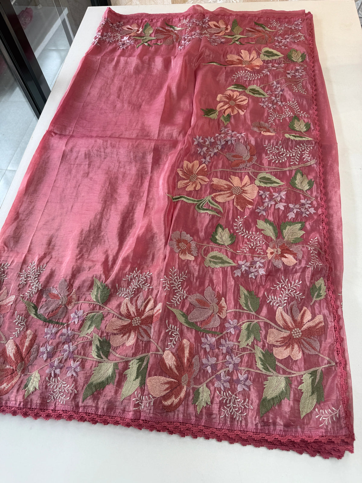 Crushed Organza saree/ 1036C