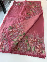 Crushed Organza saree/ 1036C