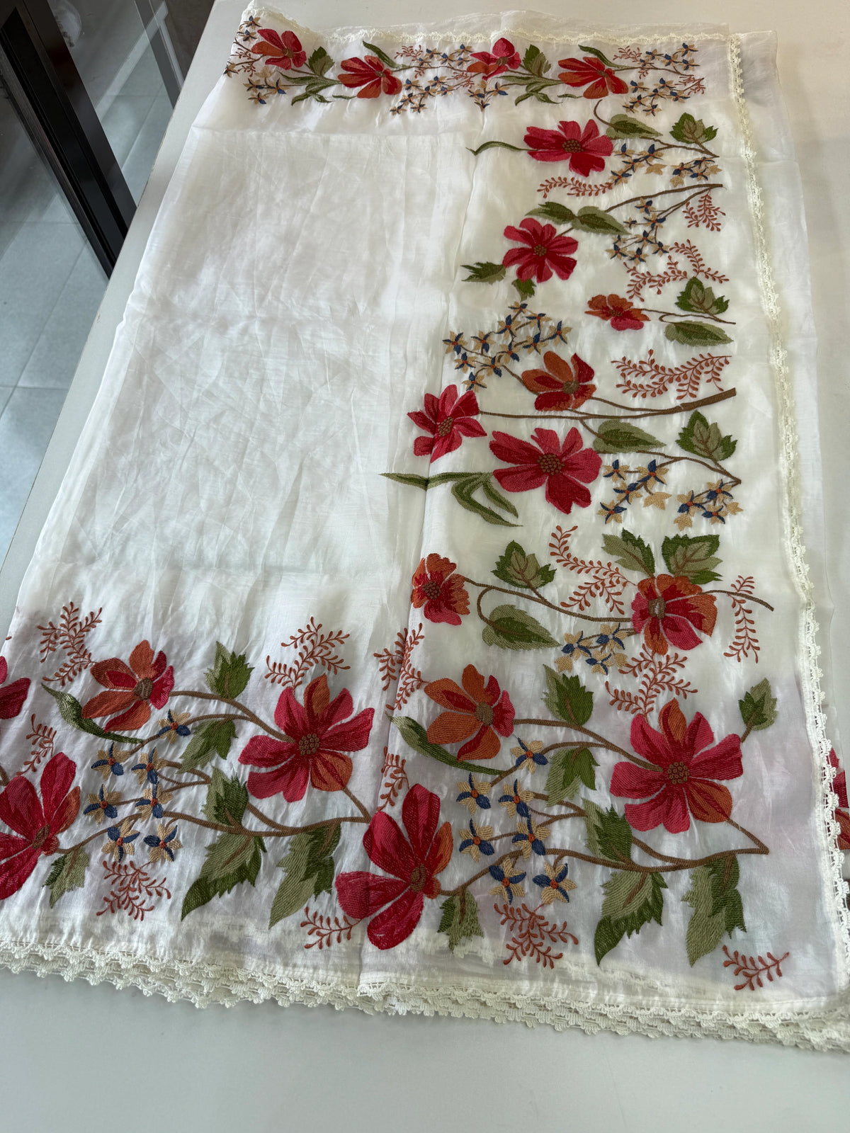 Crushed Organza saree/ 1036C
