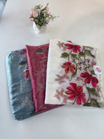 Crushed Organza saree/ 1036C