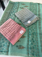 Tissue Linen Saree / S5058