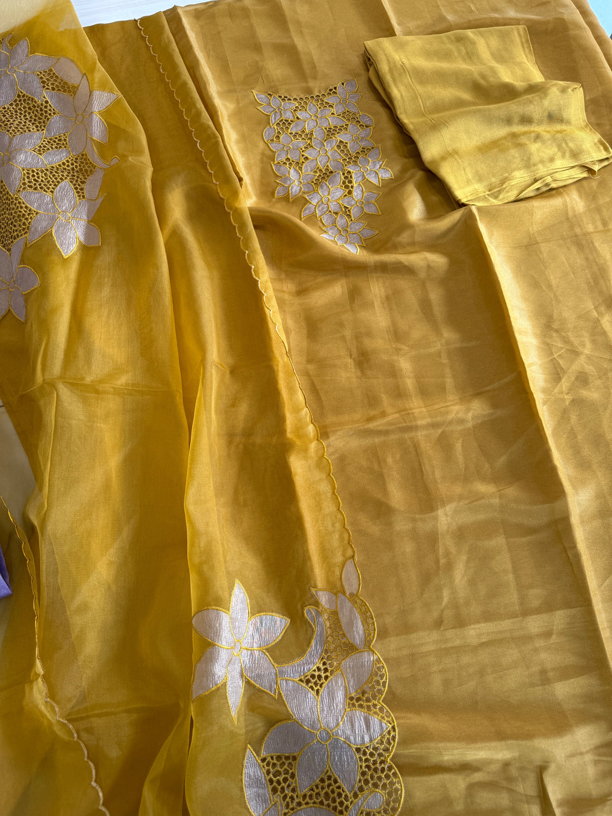 Tissue unstitched salwar set / NC55