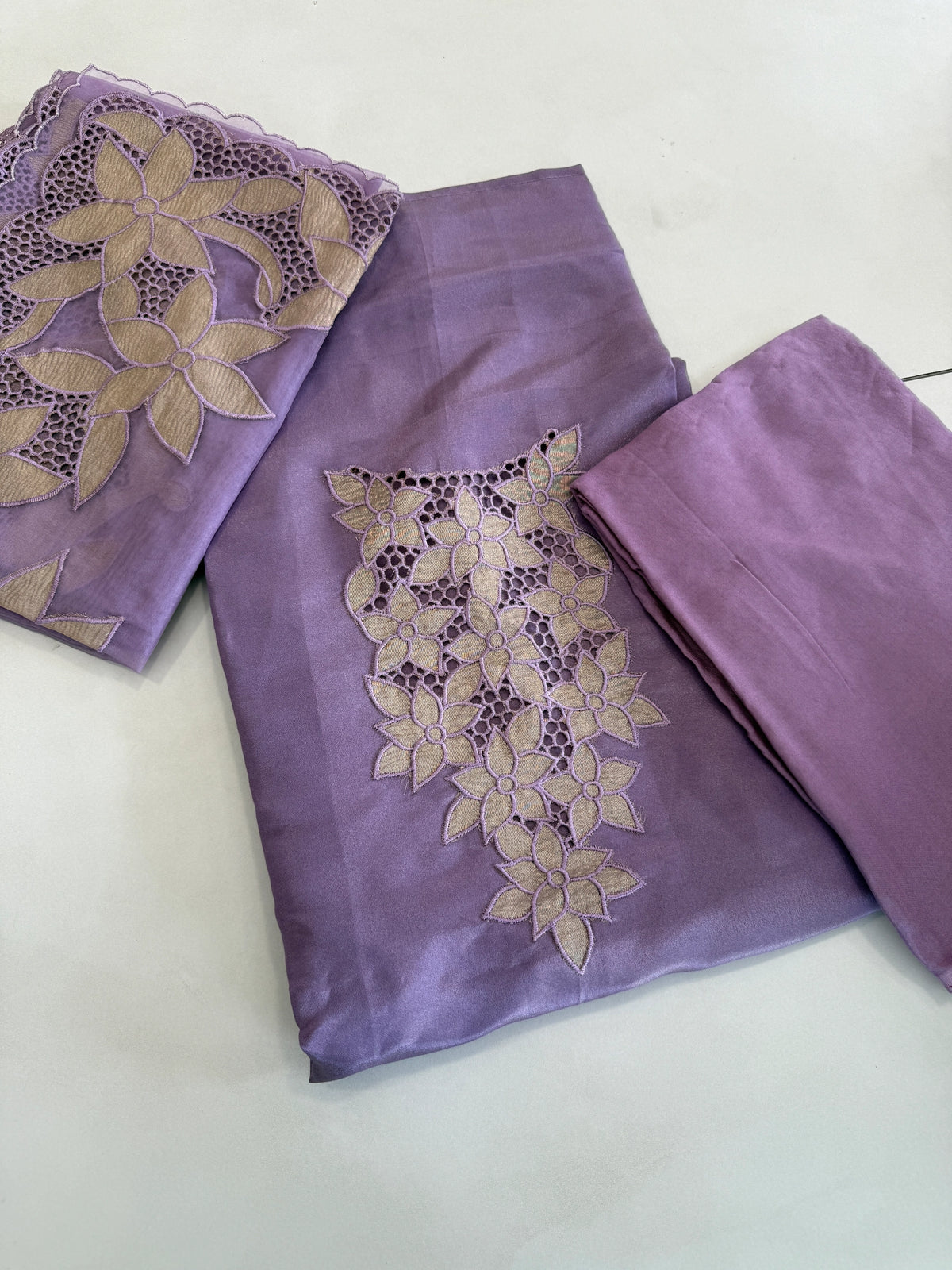 Tissue unstitched salwar set / NC55