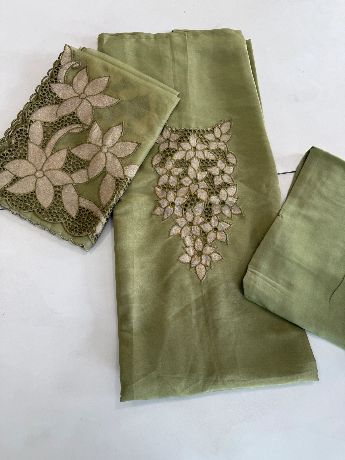 Tissue unstitched salwar set / NC55