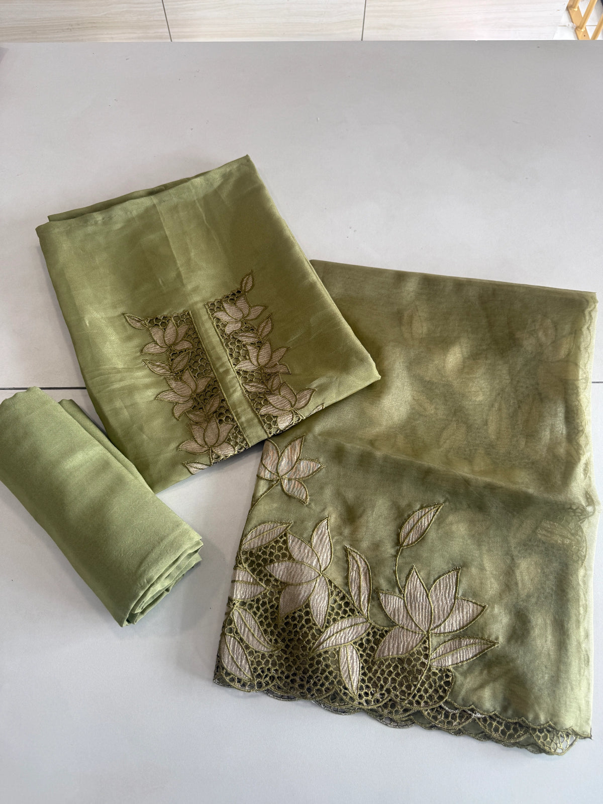 Tissue unstitched salwar set / NC56