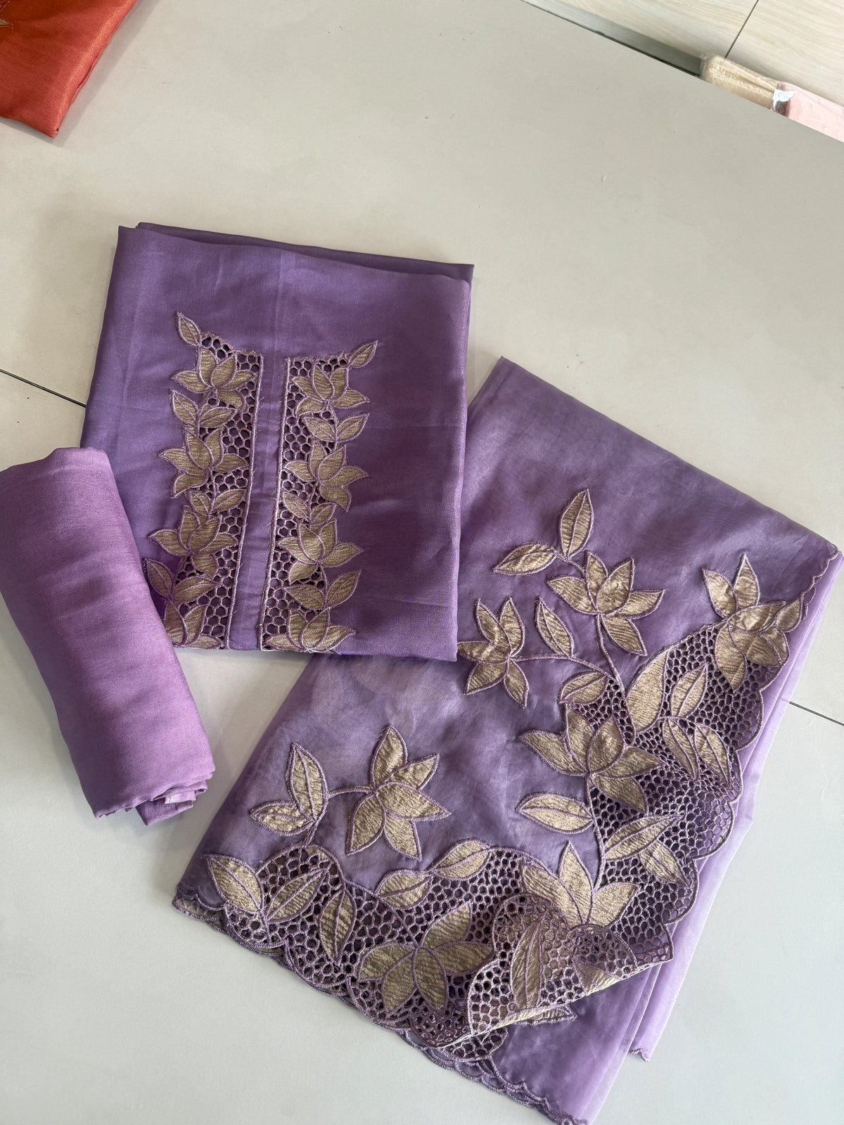Tissue unstitched salwar set / NC56