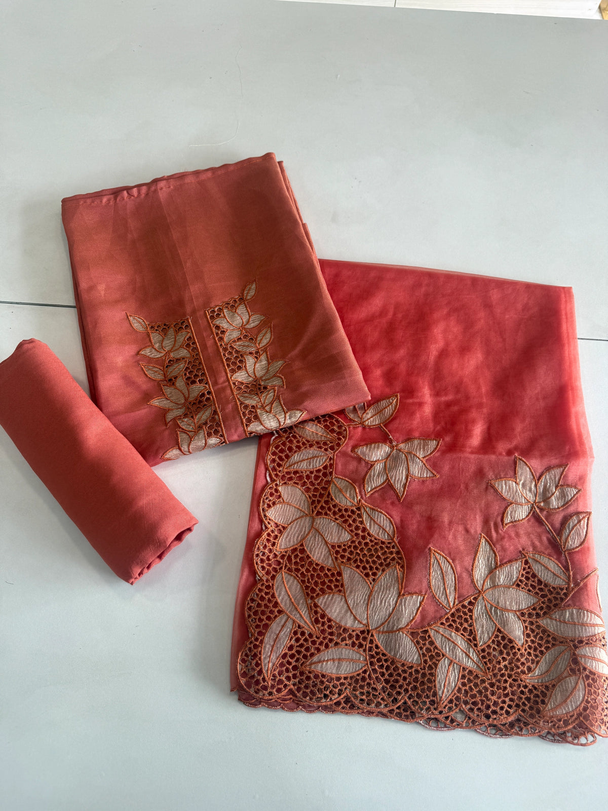 Tissue unstitched salwar set / NC56