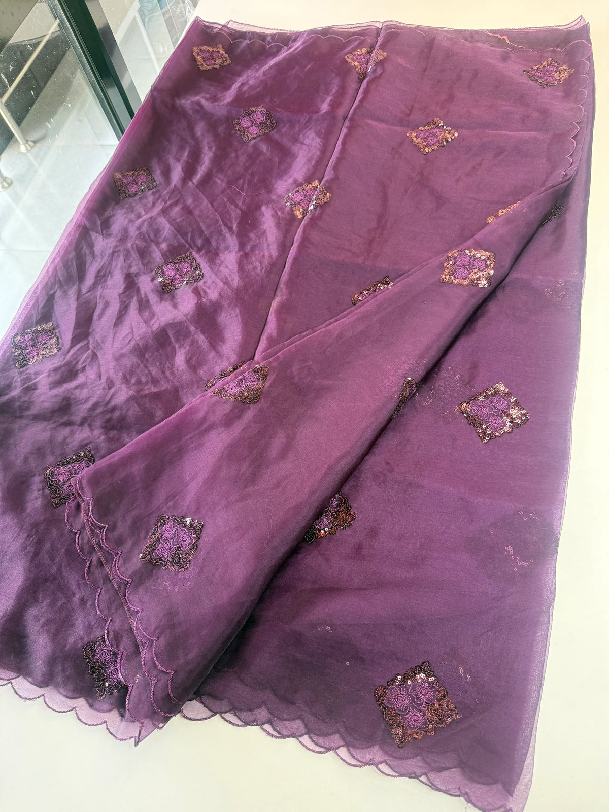 Soft organza saree/ Cw378