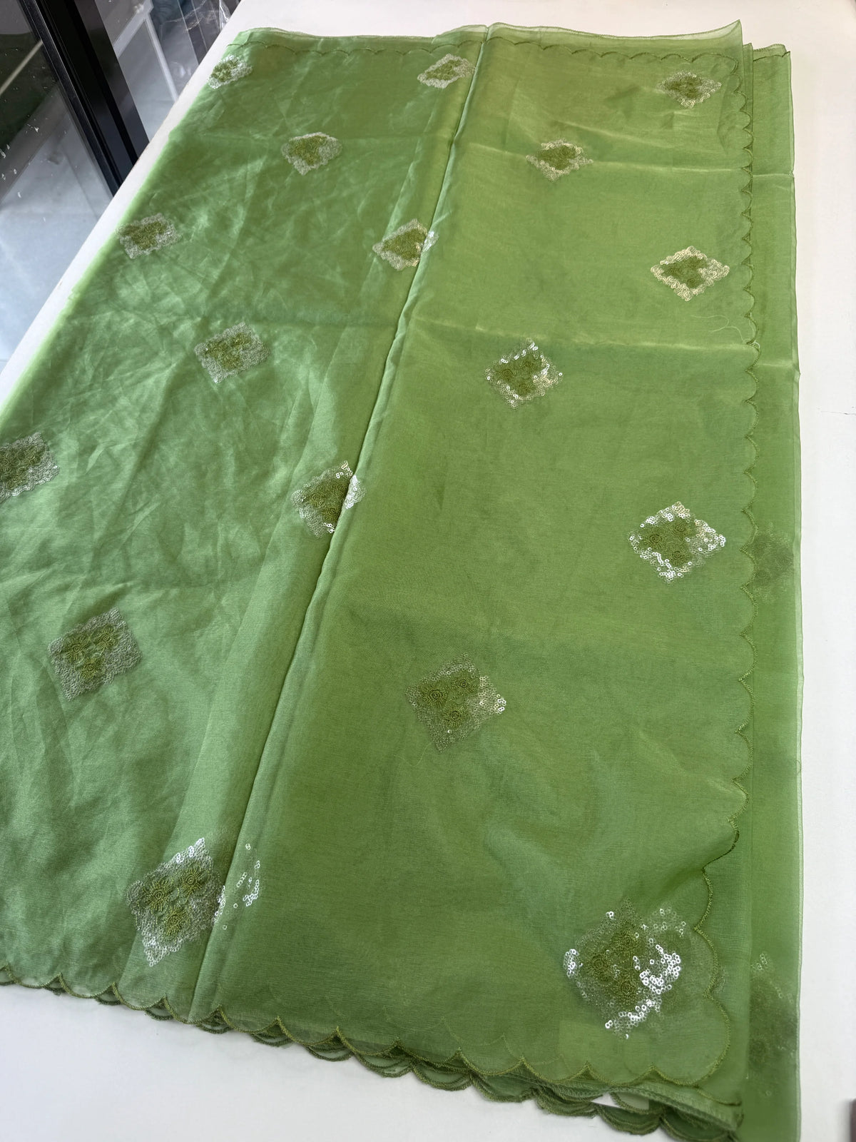 Soft organza saree/ Cw378