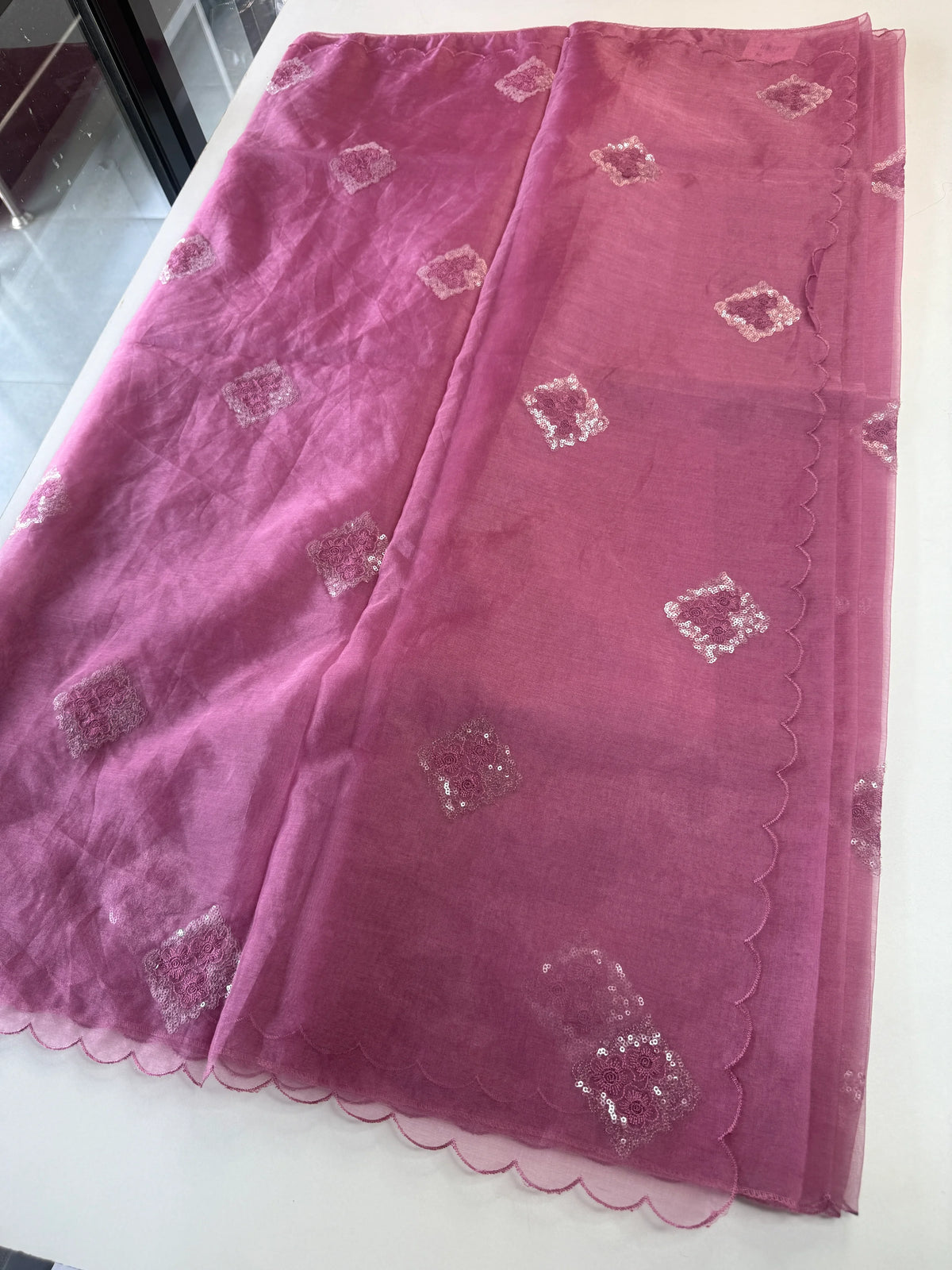Soft organza saree/ Cw378