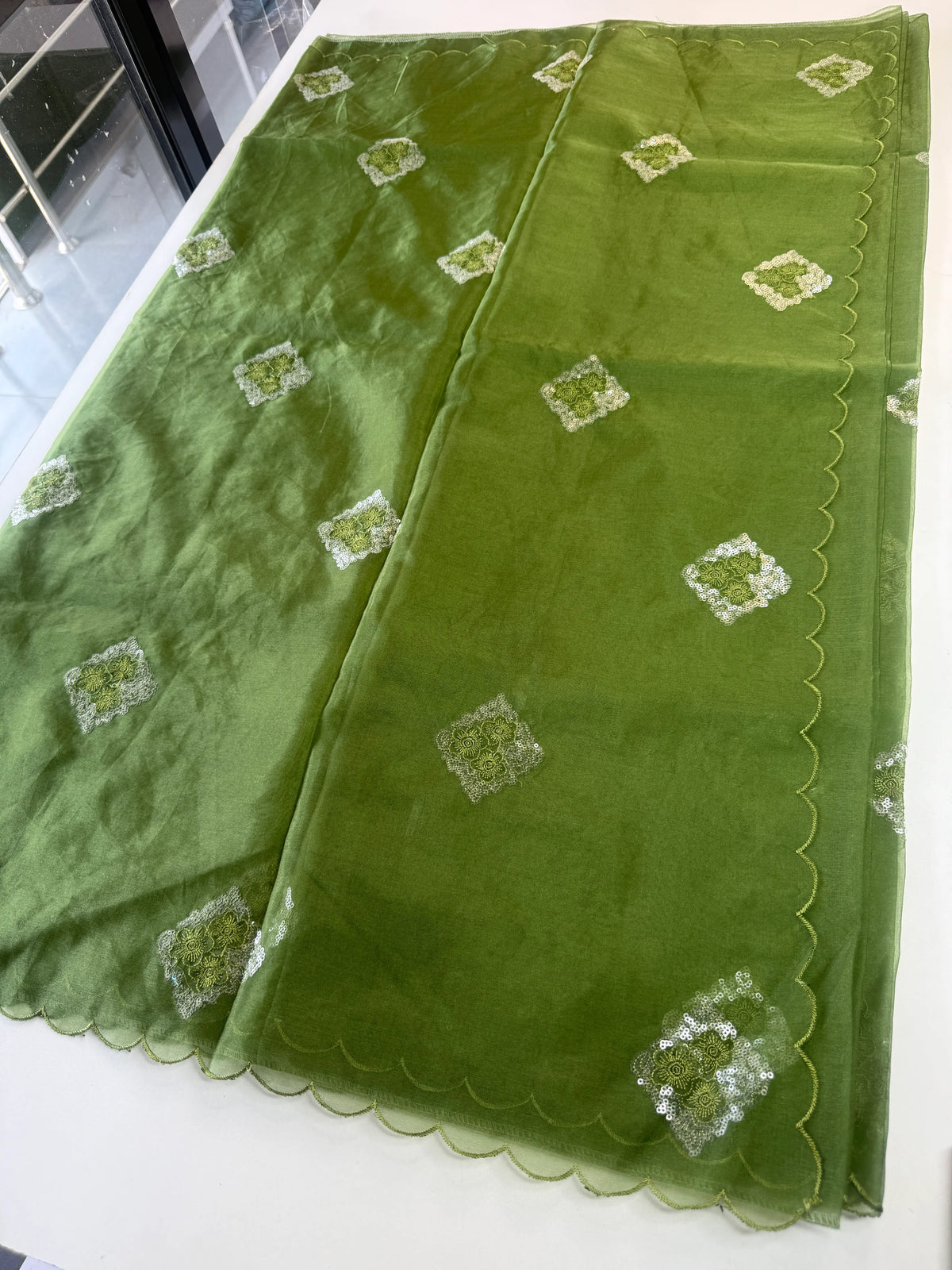 Soft organza saree/ Cw378