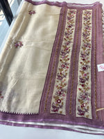 Tissue Linen Saree/ KM4080