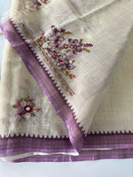 Tissue Linen Saree/ KM4080
