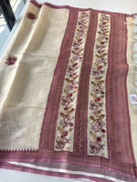 Tissue Linen Saree/ KM4080