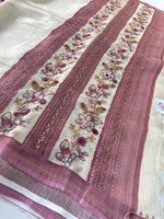 Tissue Linen Saree/ KM4080