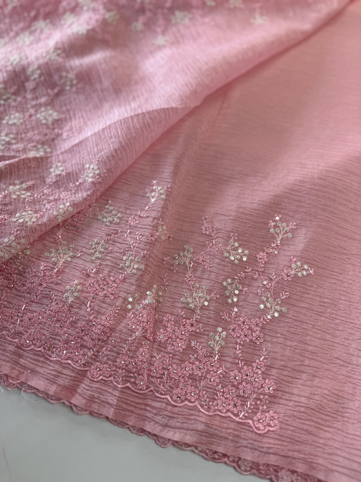 Crushed Crape Saree/ HW456