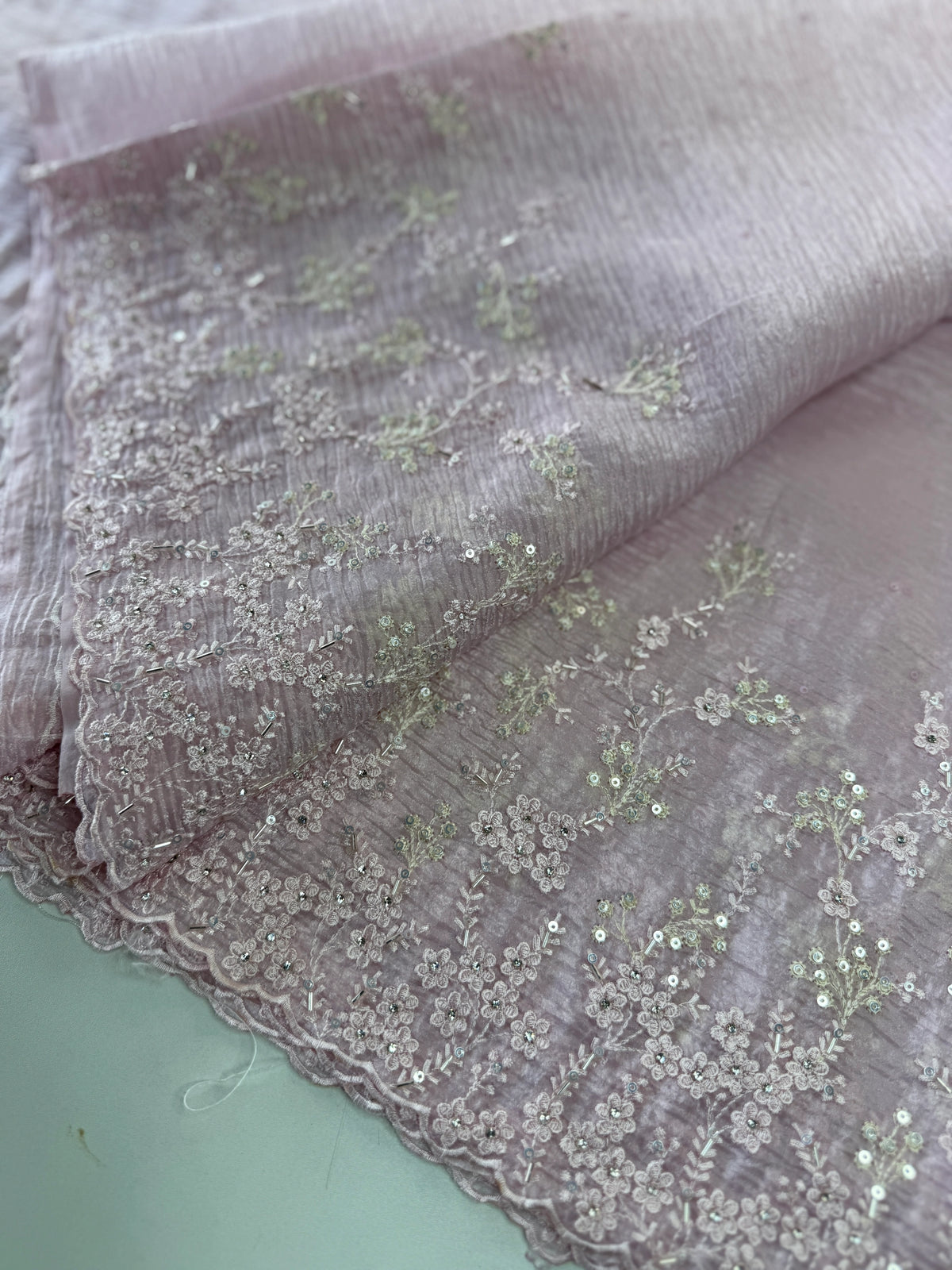 Crushed Crape Saree/ HW456