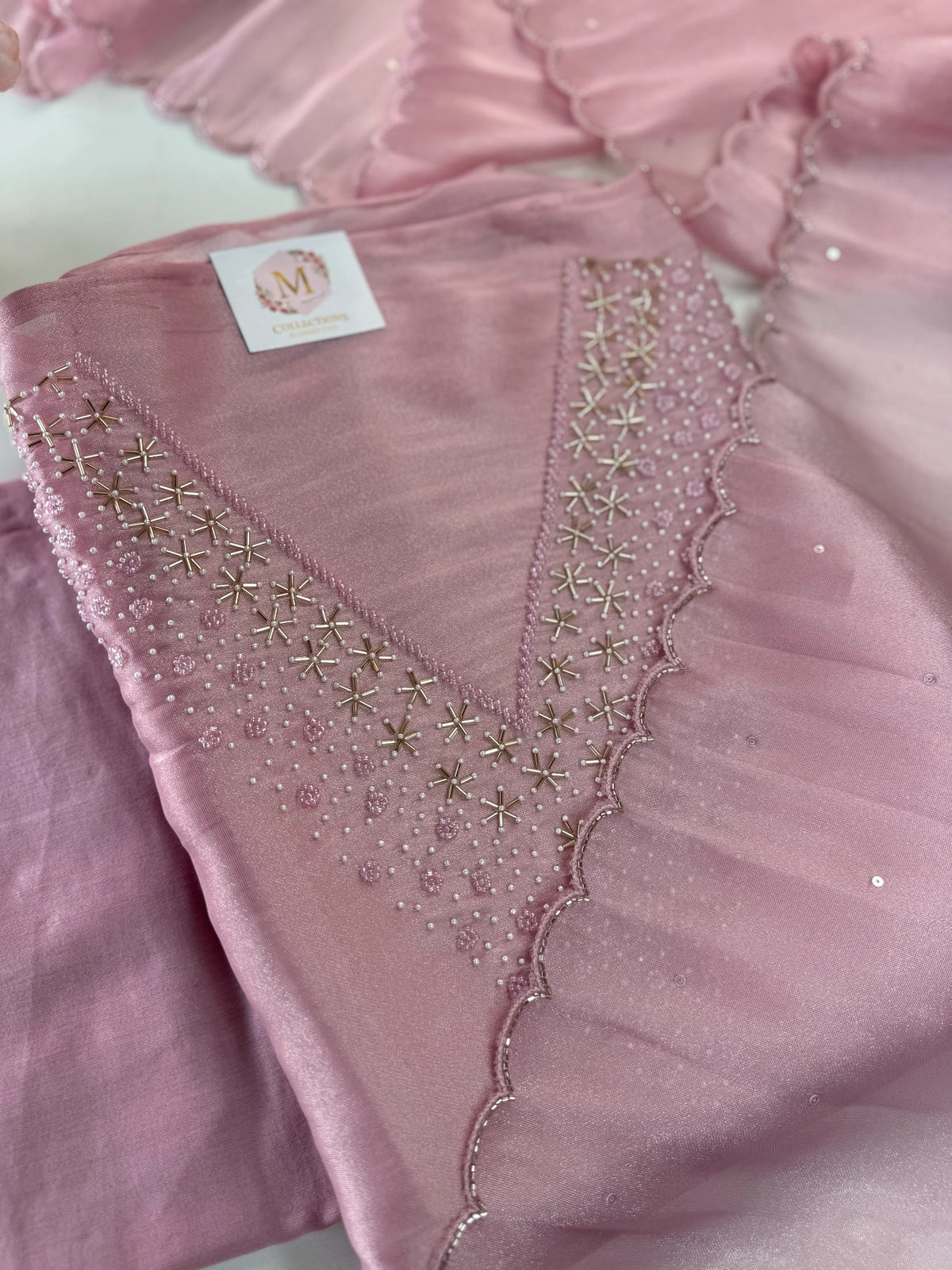 Unstitched Tissue Organza Salwar Set / S1252