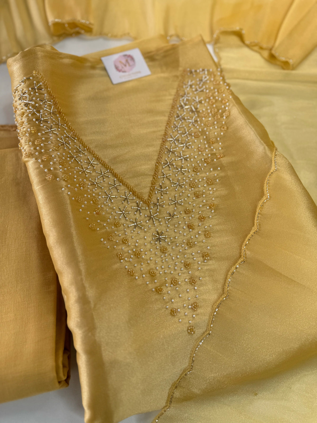 Unstitched Tissue Organza Salwar Set / S1252