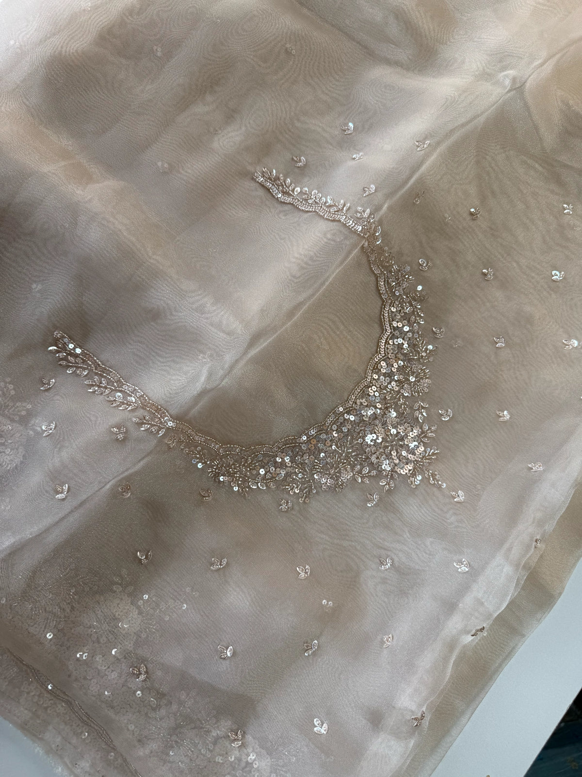 Glass organza Saree/ MC811