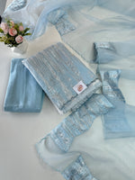 Turkish Organza Unstitched Salwar Set/ 266H
