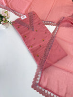 Chiffon unstitched salwar set( Pastal)/ NC111