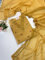 Chiffon unstitched salwar set( Pastal)/ NC111
