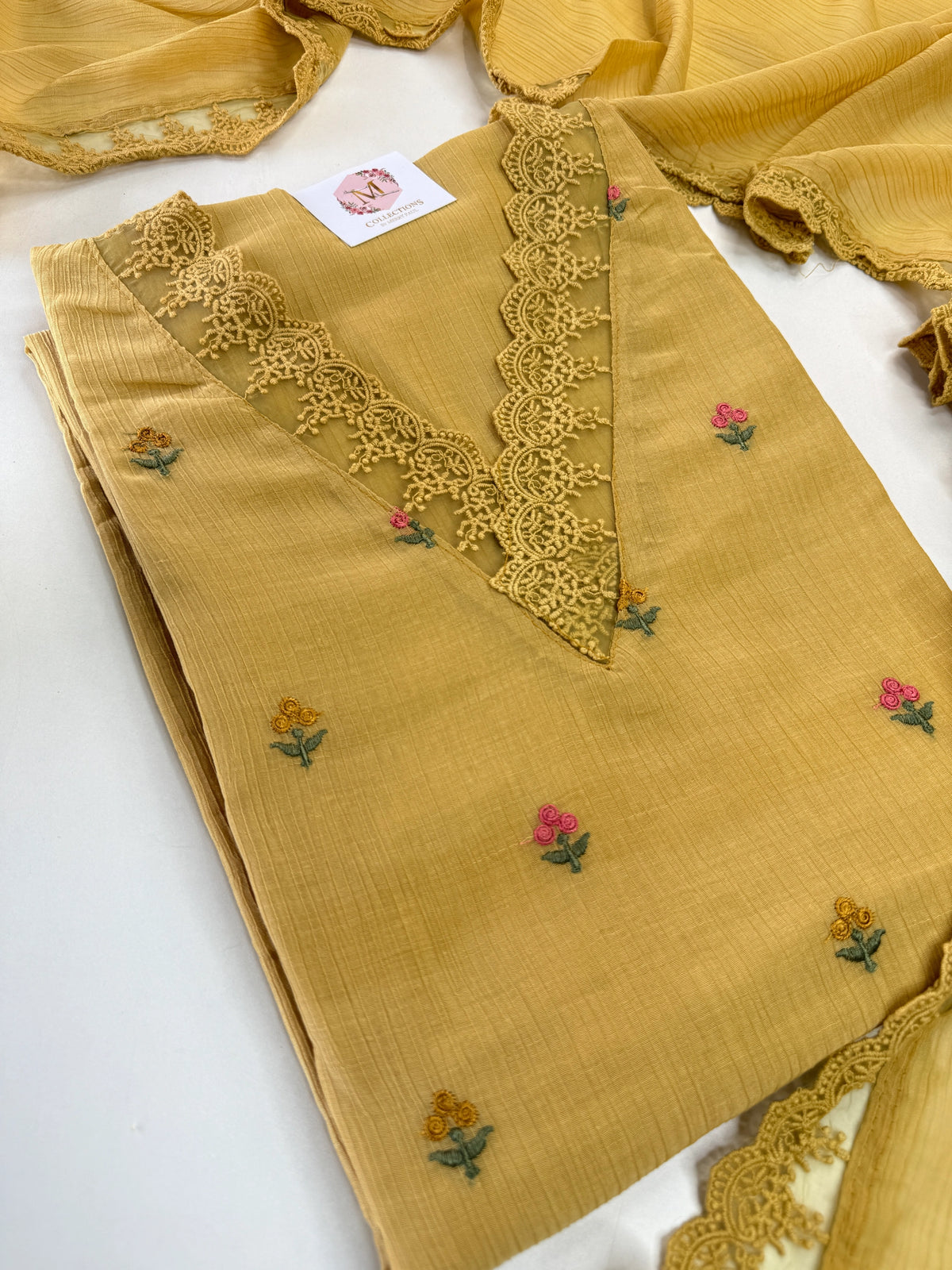 Chiffon unstitched salwar set( Pastal)/ NC111