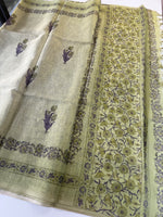 Tissue Linen Saree/ S15051