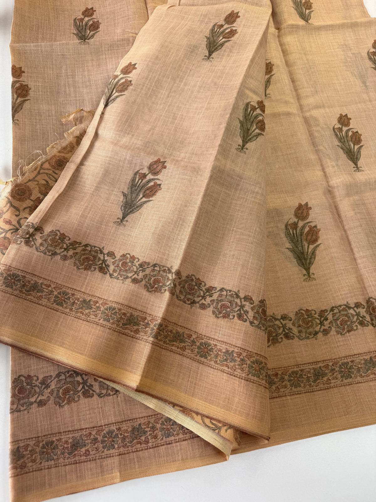 Tissue Linen Saree/ S15051