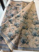 Tissue linen saree/ 562A