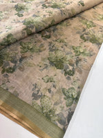 Tissue linen saree/ 562A