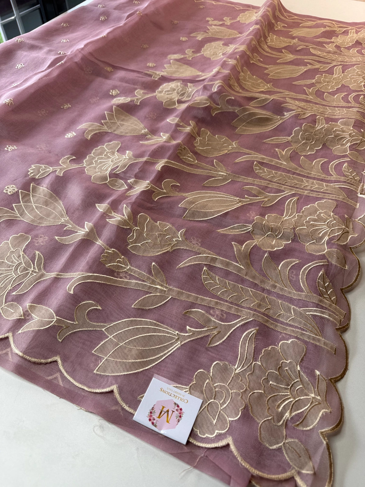 Chanderi Tissue Blend saree/ RF54