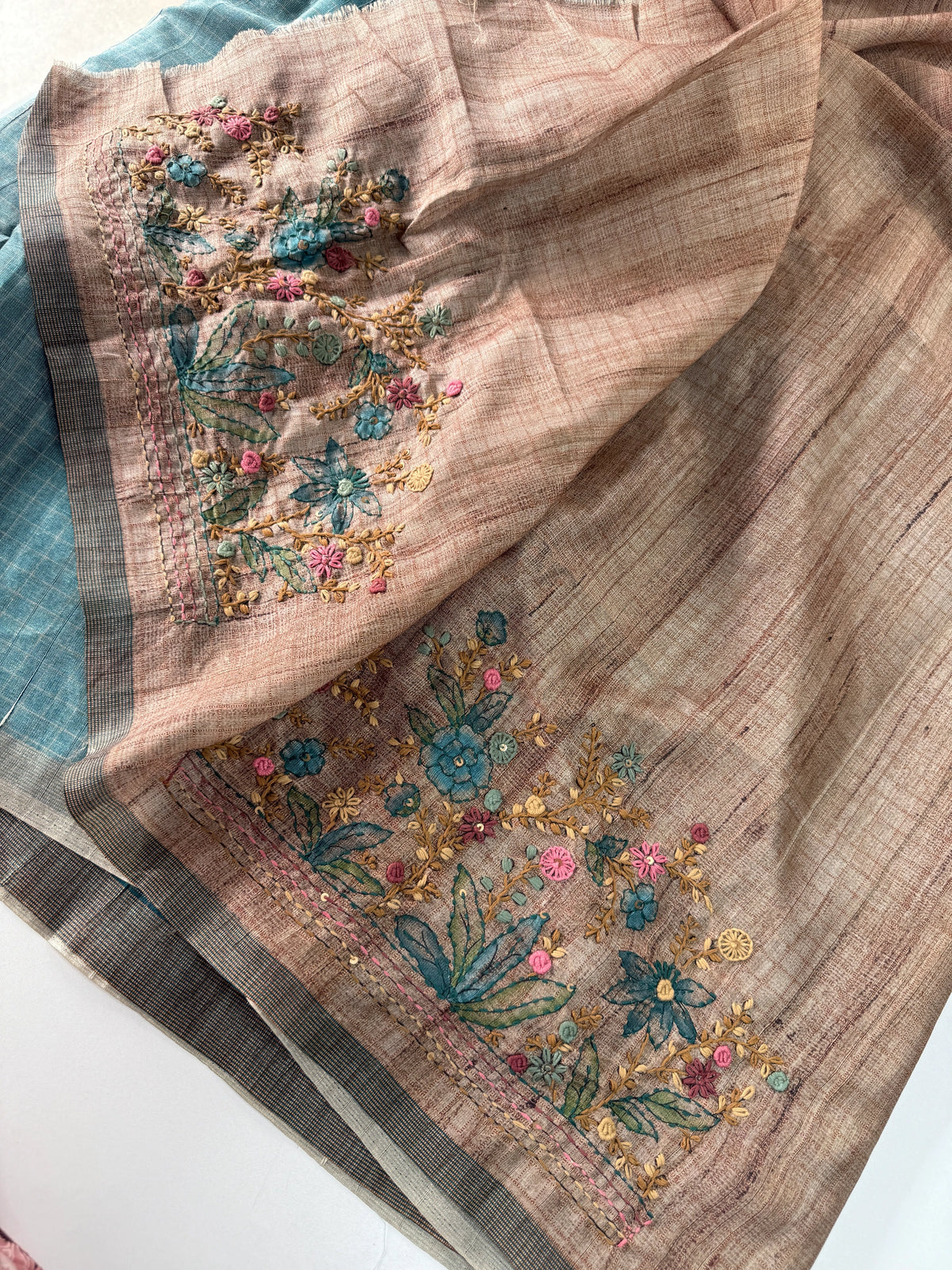 Soft semi Tussar finish saree/ 539F