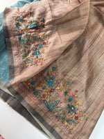 Soft semi Tussar finish saree/ 539F
