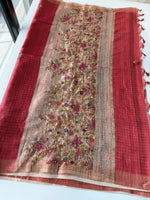 Soft semi Tussar finish saree/ 539F