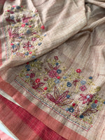 Soft semi Tussar finish saree/ 539F
