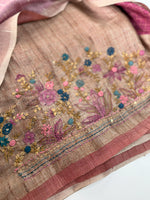 Soft semi Tussar finish saree/ 539F