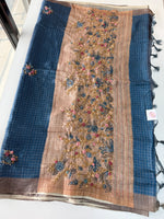 Soft semi Tussar finish saree/ 539F