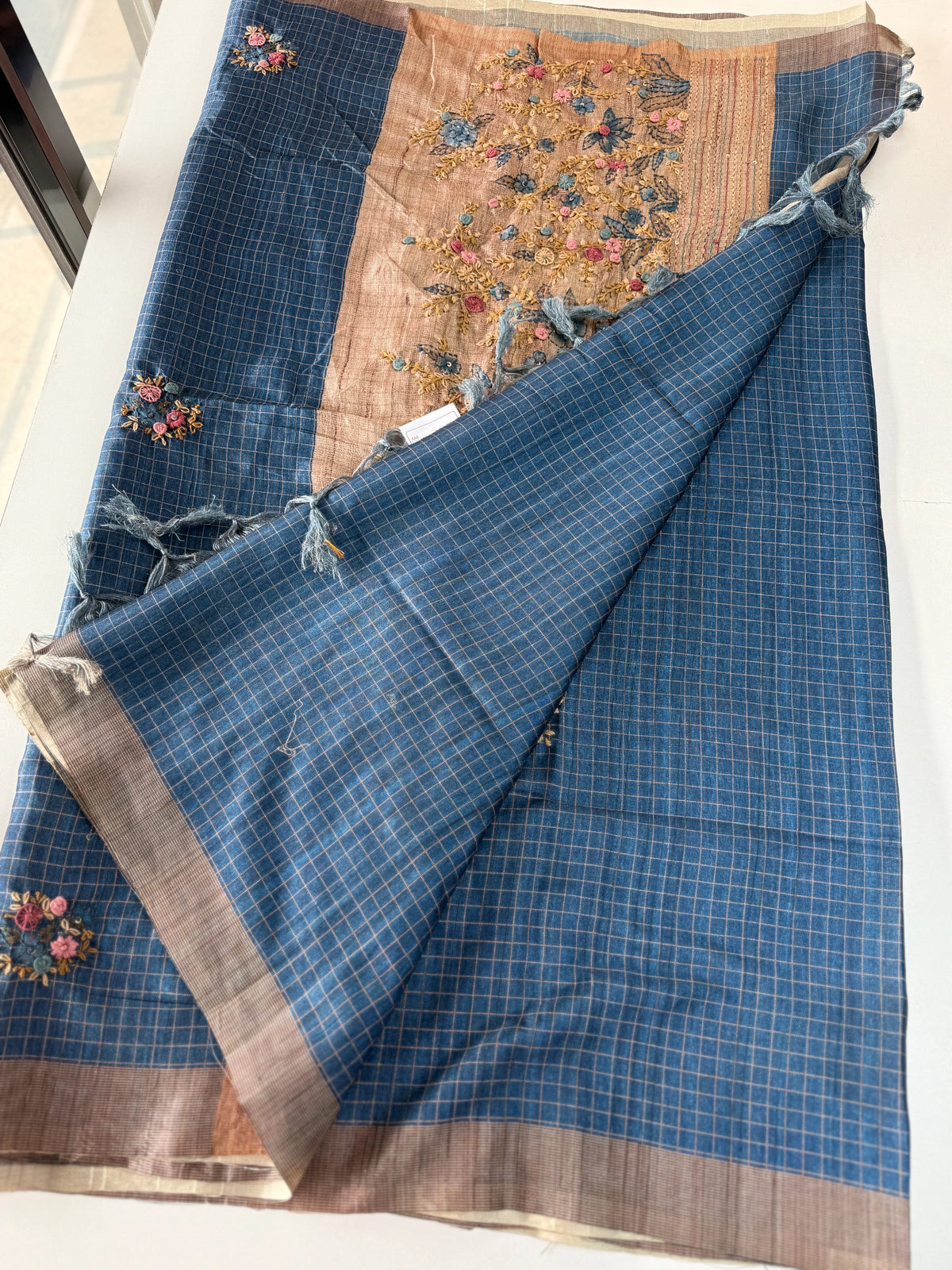 Soft semi Tussar finish saree/ 539F