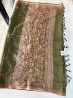 Soft semi Tussar finish saree/ 539F