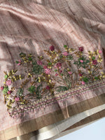Soft semi Tussar finish saree/ 539F