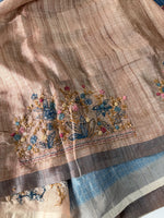 Soft semi Tussar finish saree/ 539F