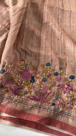 Soft semi Tussar finish saree/ 539F