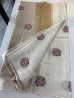 Tissue Chanderi blend saree / CW562