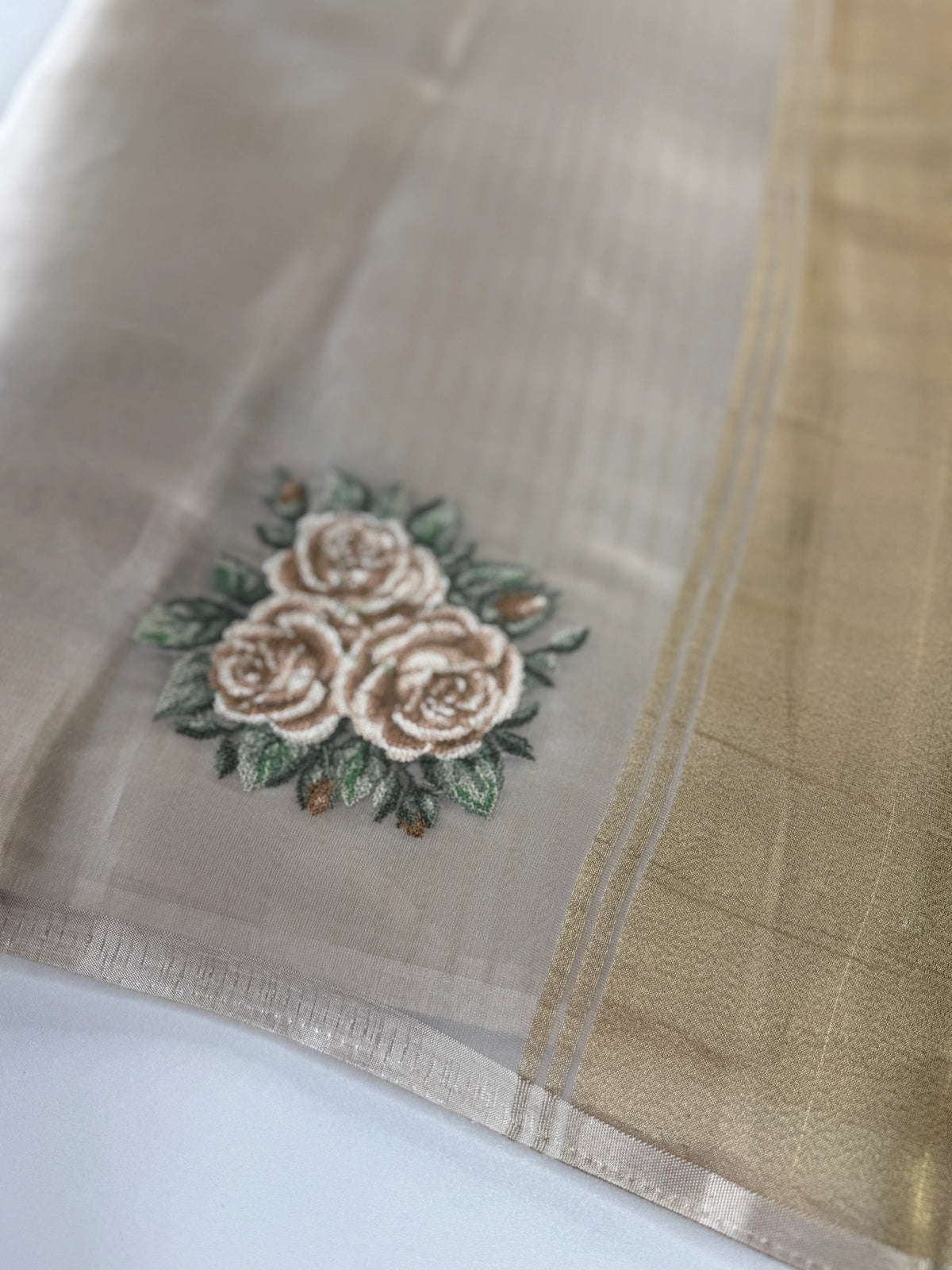 Tissue Chanderi blend saree / CW562