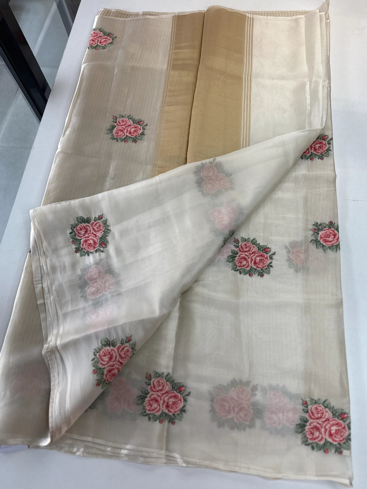 Tissue Chanderi blend saree / CW562