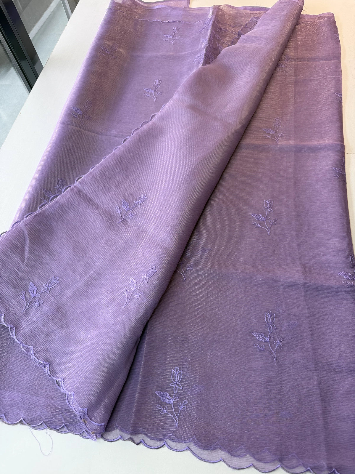 Chanderi Organza blend Saree / AWS81