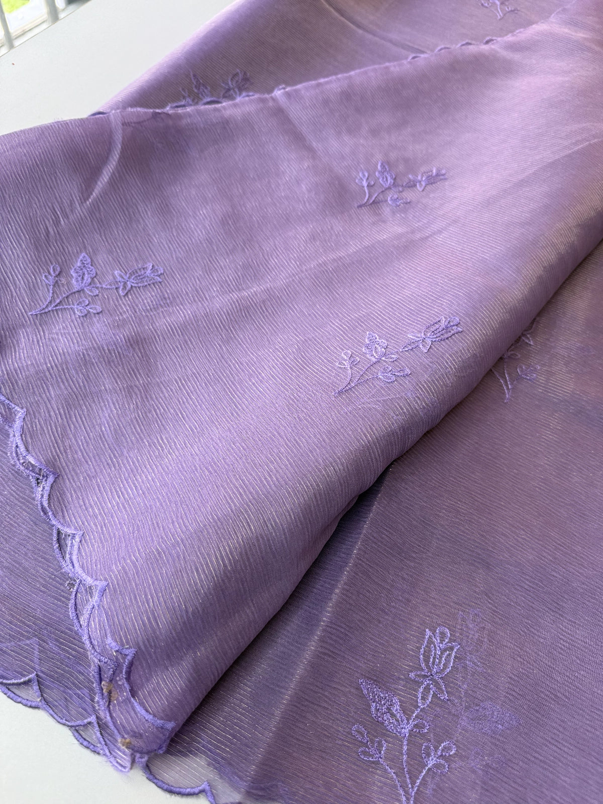 Chanderi Organza blend Saree / AWS81
